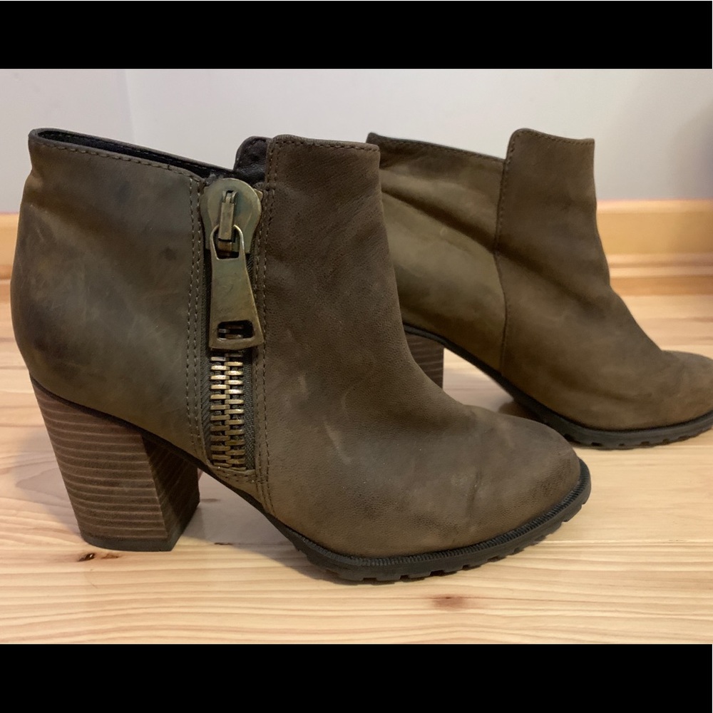 Greenish brown boots